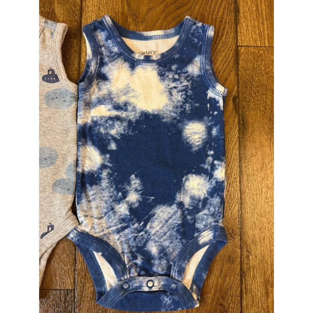 Carters Baby Boy Rompers 3 Months Outfit Clothes Summer Lot Sleeveless Bodysuits